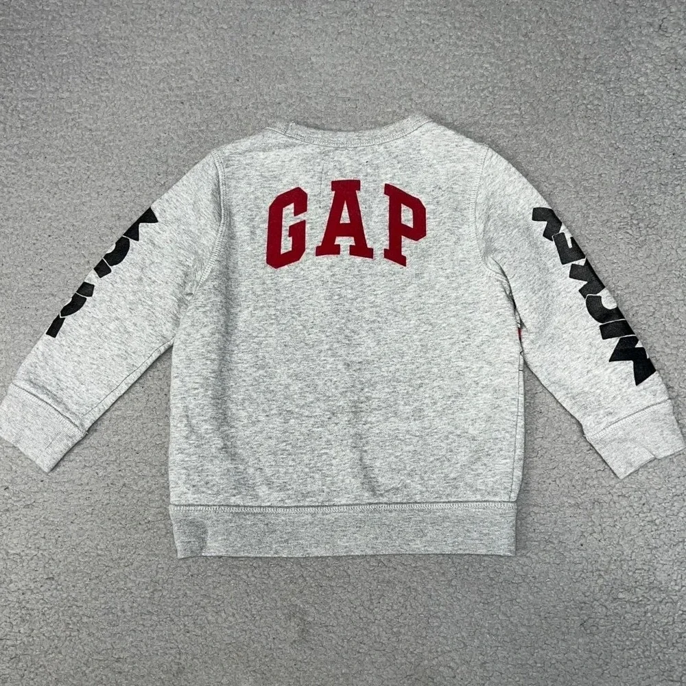Baby‎ Gap x Disney Mickey Mouse Sweater Toddler Sz 4 Years Gray 2 Sided Pullover